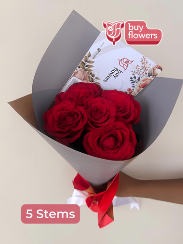 Red roses thumbnail view 4 - BuyFlowers