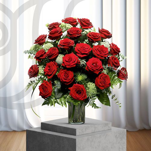 Red roses thumbnail view 2 - BuyFlowers