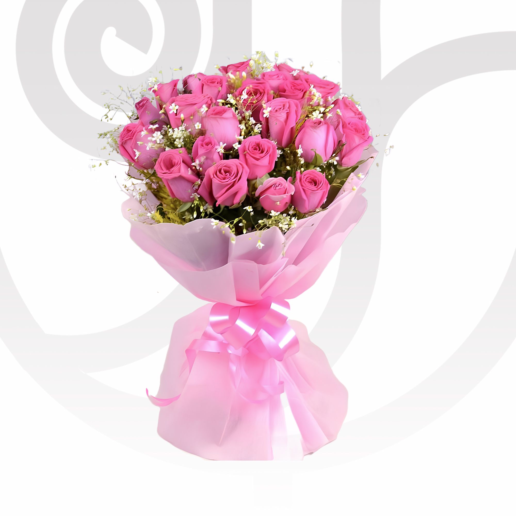 Pink Roses/Gypso - Fresh flower delivery | Order online from BuyFlowers
