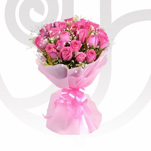 Pink Roses/Gypso thumbnail view 1 - BuyFlowers